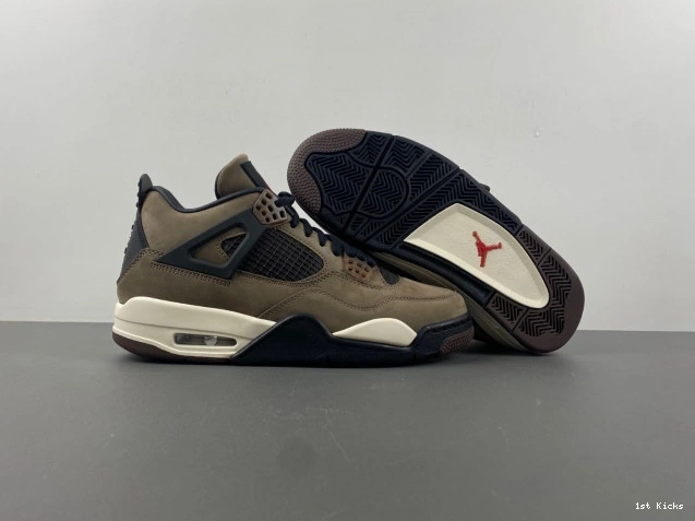 1st Kicks Jordan AJ4-882335 Travis Retro 4 Air Brown TS x Scott 0824
